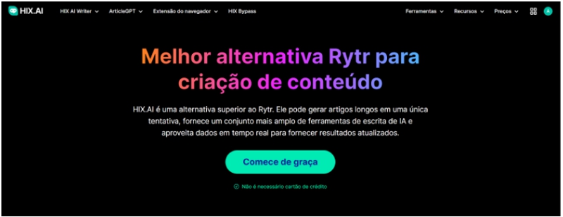 alternativa-ao-rytr-hix-ai Melhor alternativa ao Rytr: HIX.AI