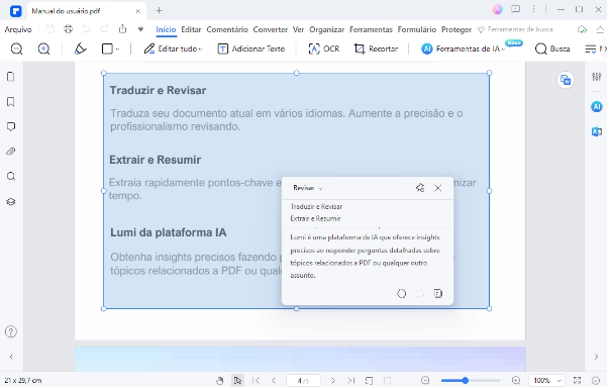 pdf-element Precisão e qualidade nas revisões de texto em PDF